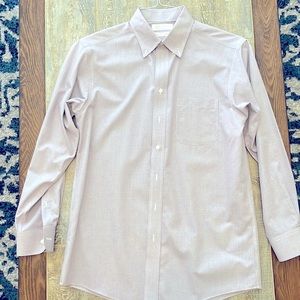 Gold Label button up dress shirt. Fitted 15 1/2 neck 33 sleeve. Plaid red/navy